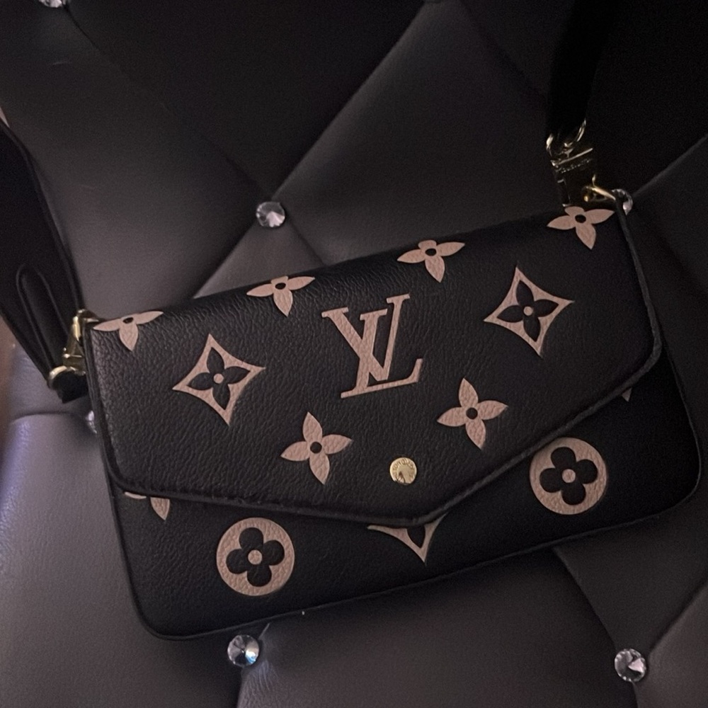 Louis Vuitton Black and Pink Crossbody Bag